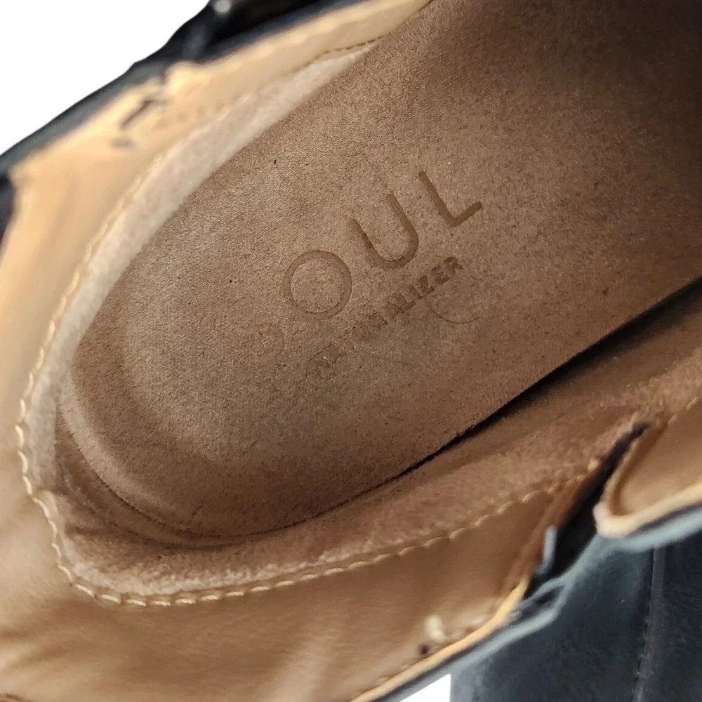 Soul Naturalizsr Wedge Heel Ankle Booties‎ faux leather Size 8